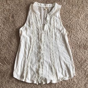 Anthropologie Meadow Rue button front tank